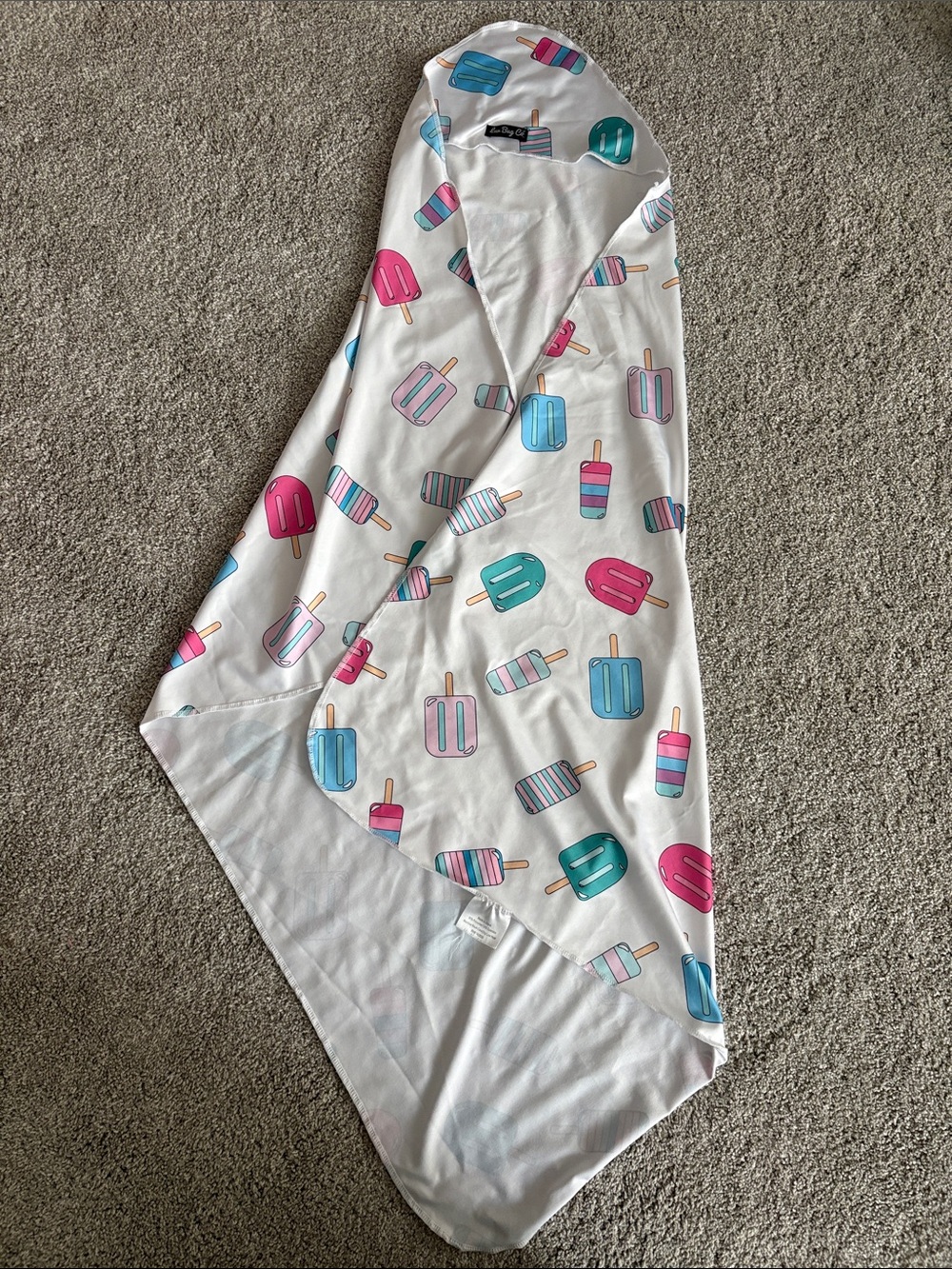 Luv Bug Co toddler Popsicle Print Hooded Towel